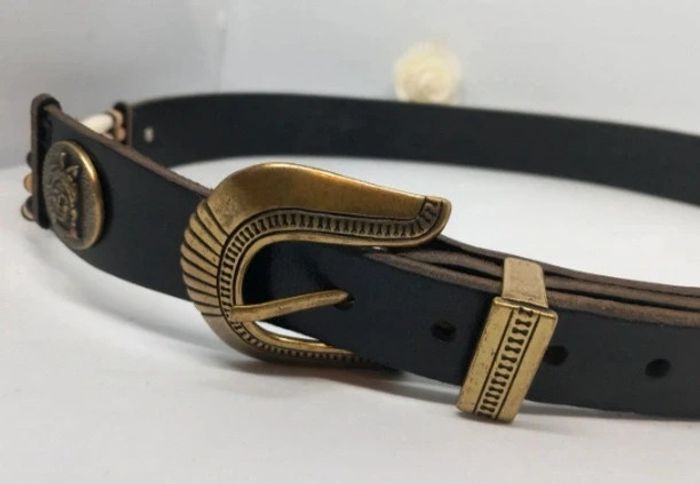 Ceinture amérindienne en cuir 95 cm - photo numéro 3