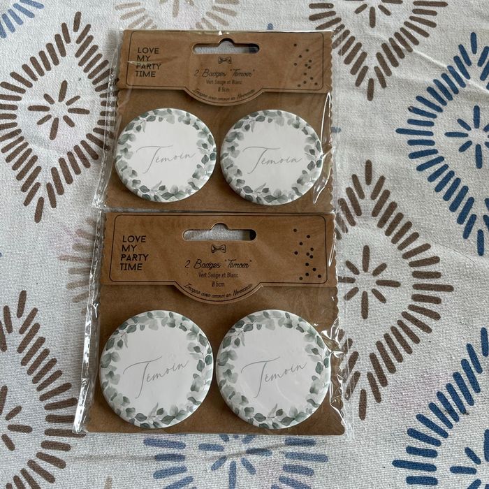 Badges témoins mariage