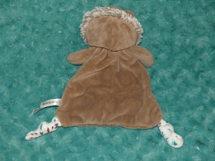 Doudou plat ours Gaston Kaloo marron blanc 🧸tbe - photo numéro 3