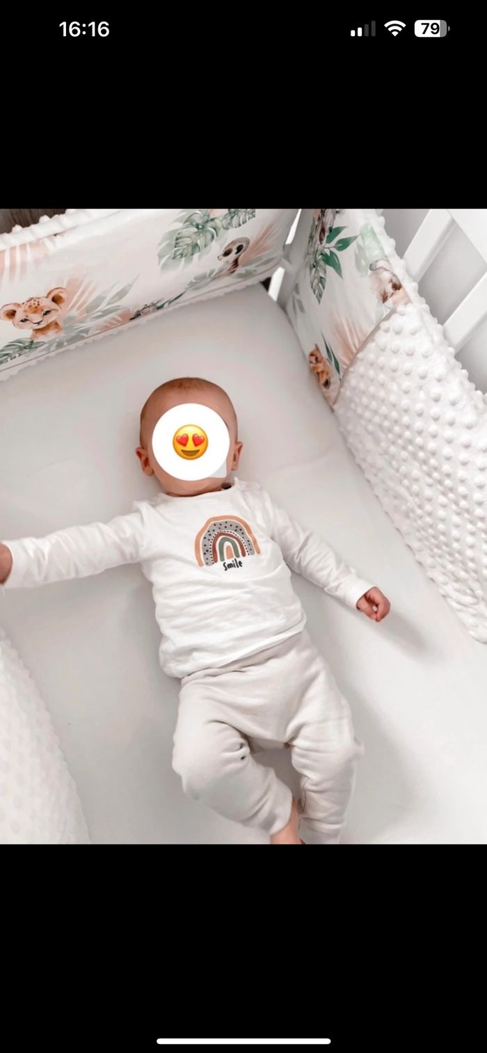 À vendre tour de lit bébé fait main jungle - photo numéro 3