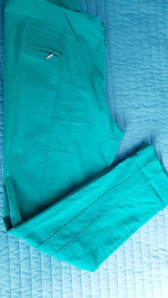 Pantalon stretch T:44 vert