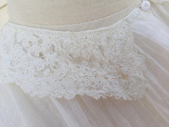 Ancien plastron, devantier en tulle et dentelle - photo numéro 4