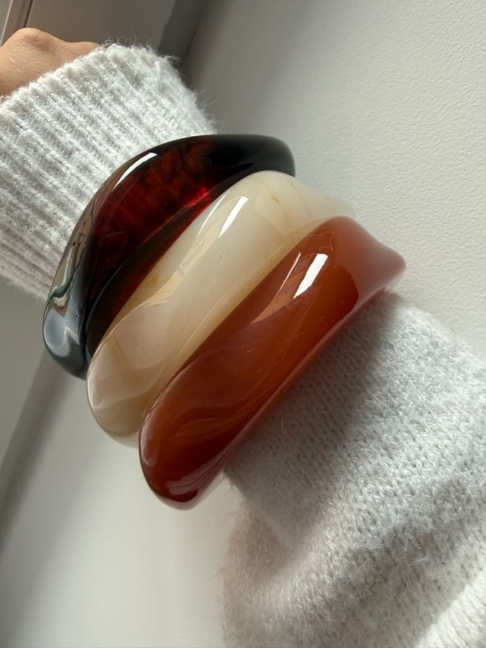 Lot de 3 jonc en résine