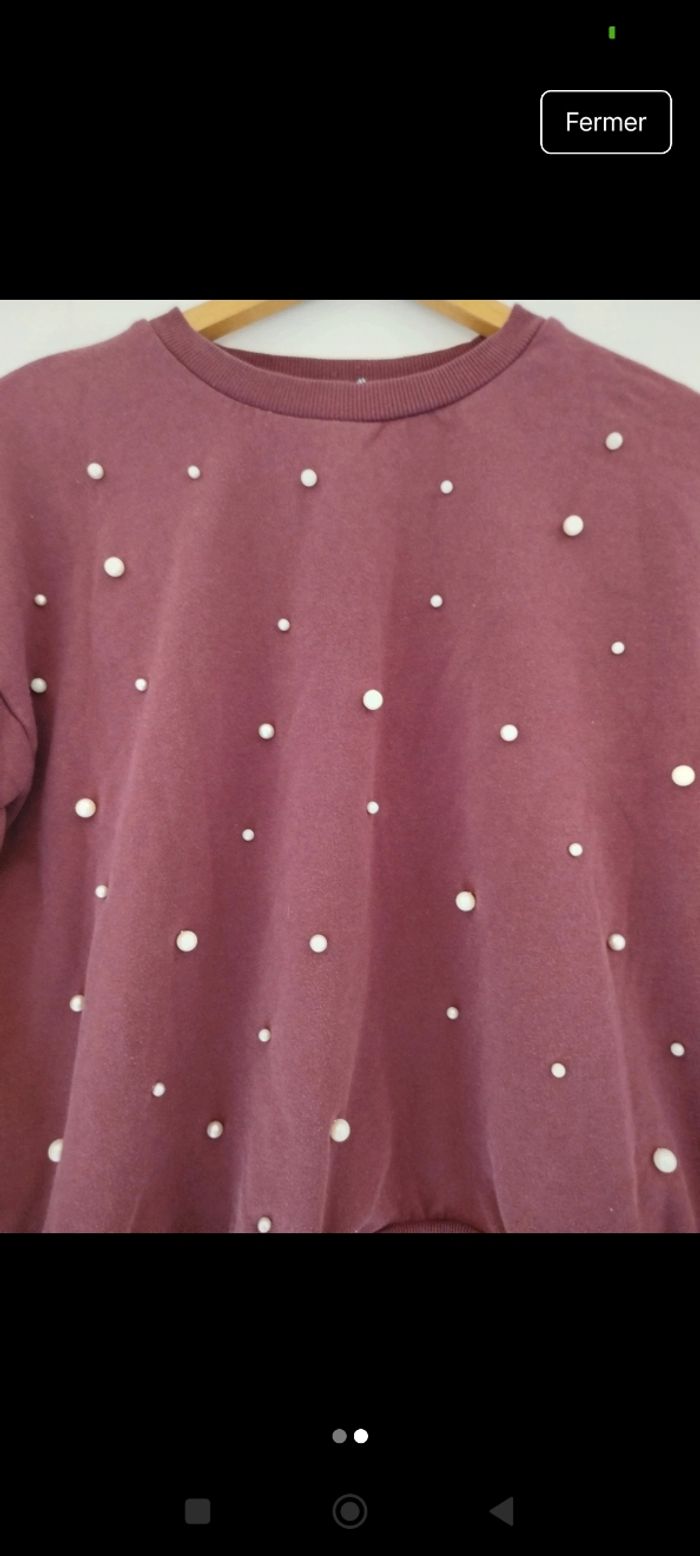 🩷 Sweat à perles – Taille 38/40 - photo numéro 2
