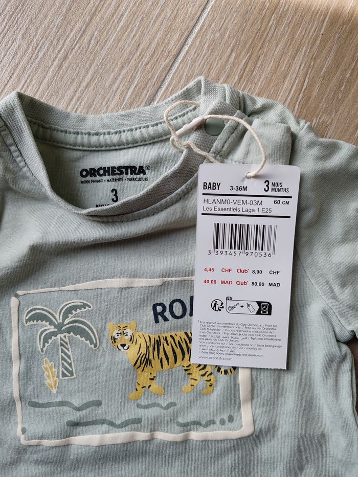 Tee shirt manche longue Orchestra 3 mois Neuf 🌸 - photo numéro 2