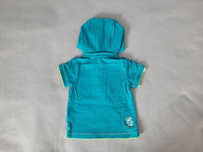 t-shirt à capuche vert turquoise orchestra 9 mois - photo numéro 4