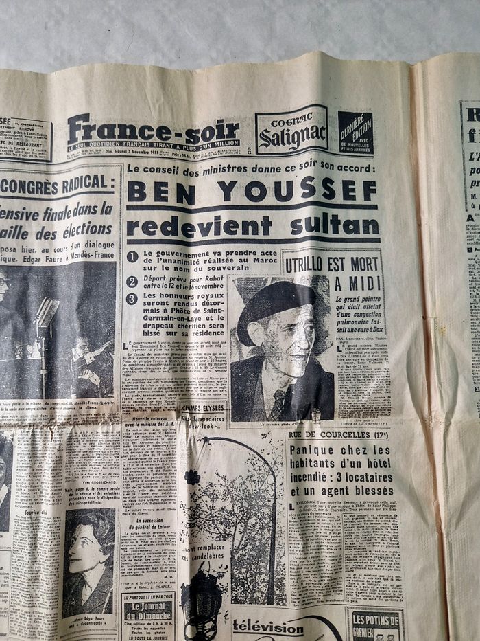 Ancien journal France-soir du 2 novembre 1955 - photo numéro 10