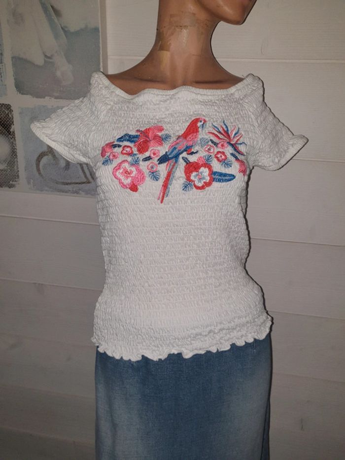 Top bateau brodé T36-38 - photo numéro 2