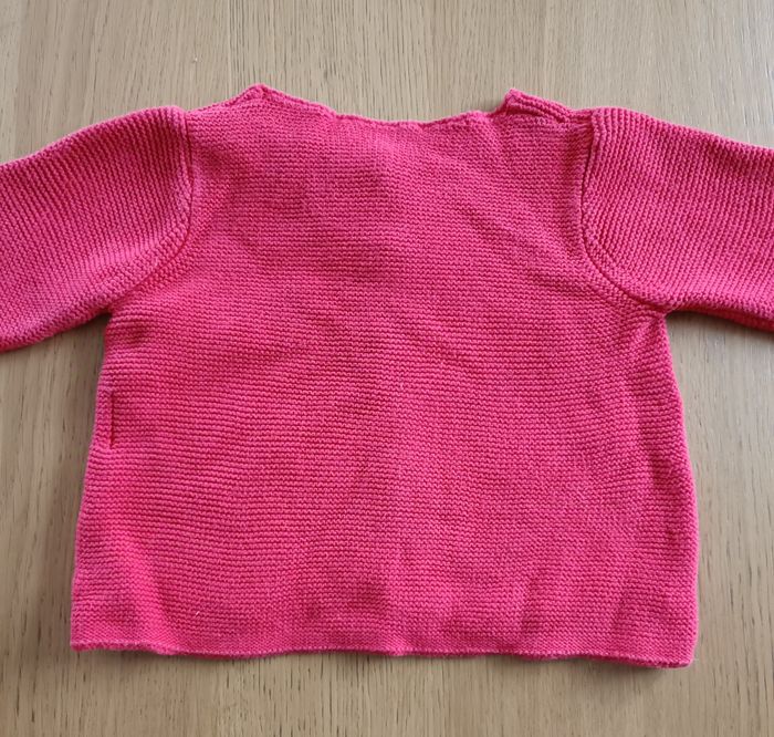 Gilet Cardigan en maille Jacadi rouge 12 mois fille - photo numéro 9
