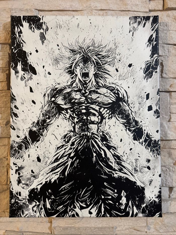 Tableau Broly légendaire Dragon Ball en toile 30x40cm - photo numéro 6