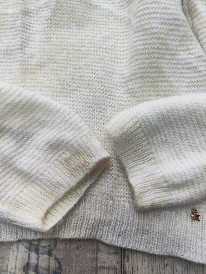 Pull blanc col montant Des petits hauts Bisou Taille 1 - photo numéro 6