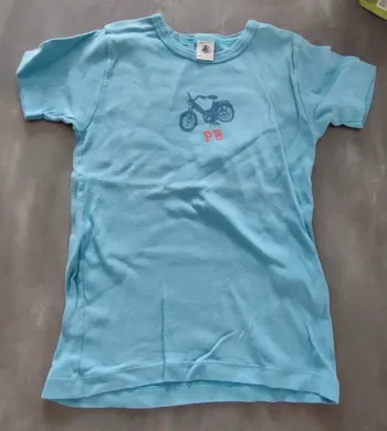 T-shirt bleu ciel Petit Bateau 10A