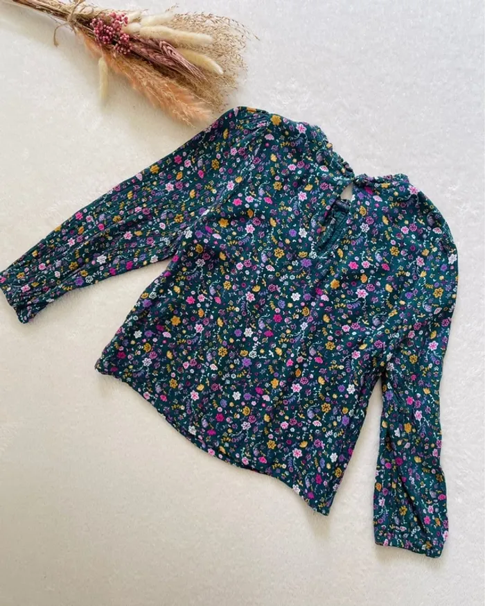 Blouse verte fleurie 4 ans - Kiabi - photo numéro 4