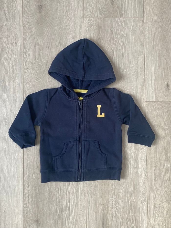 Gilet à capuche bleu marine - Tape à l'œil - 4 mois - photo numéro 1