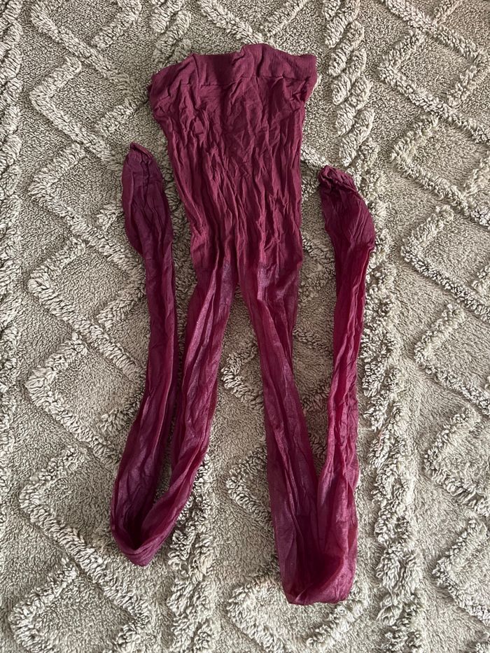 Collant aubergine femme