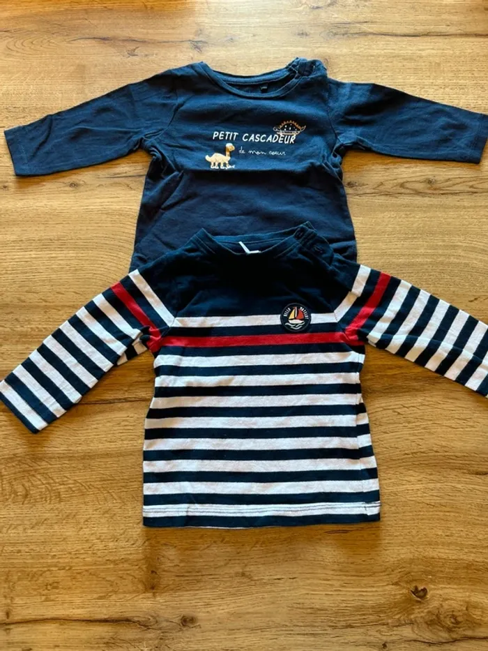 Lot t shirt manches longues 6m