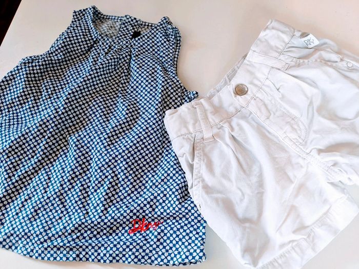 Ensemble printemps été short tunique bébé fille DKNY - photo numéro 2