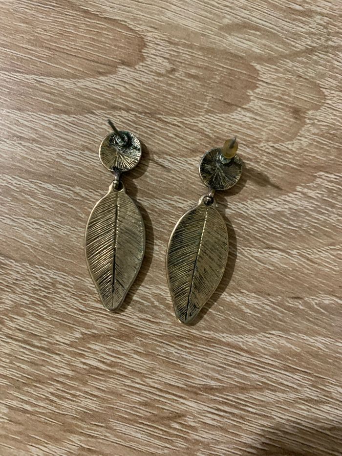 Boucles d’oreilles feuille - photo numéro 3