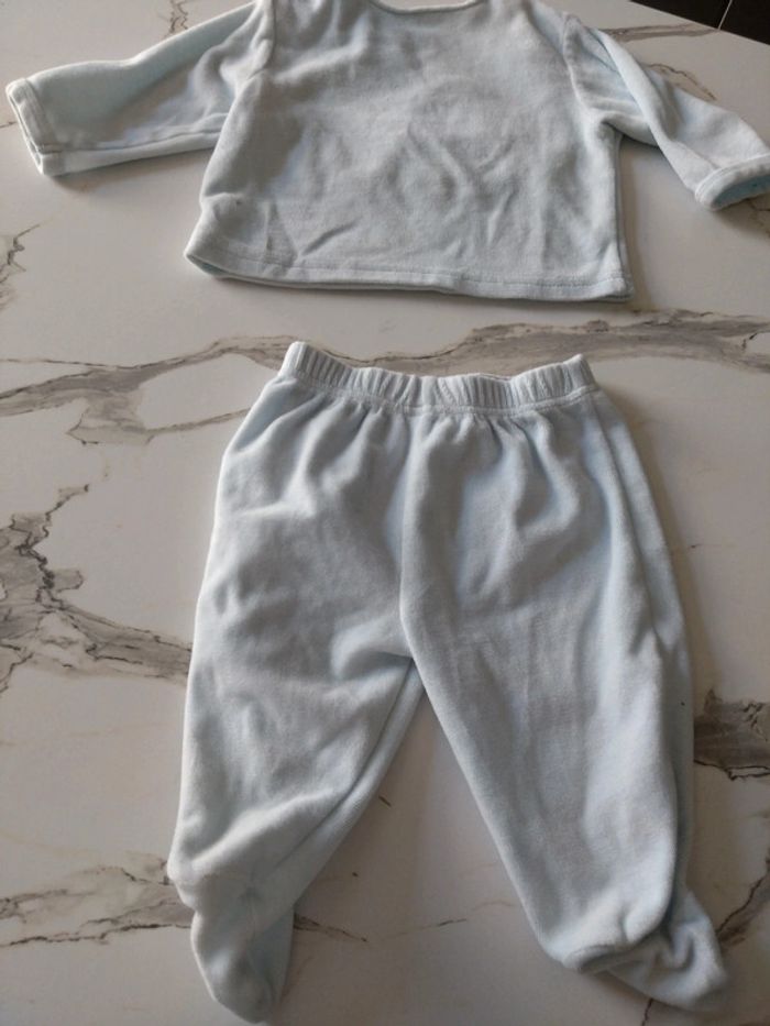 Pyjama bébé garçon et fille deux pièces grenouillère 6 mois - photo numéro 3
