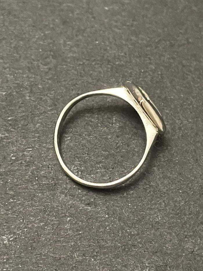 Jolie bague en argent massif T. 58 femme TBE - photo numéro 5