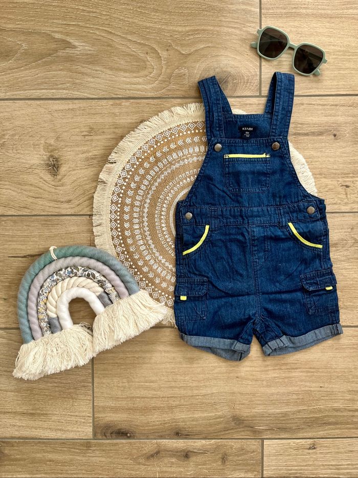 Salopette short effet jean Kiabi 18mois 💙
