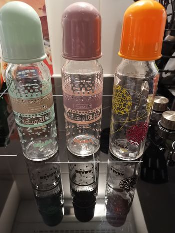 Lot de 3 biberons beaba natural glass