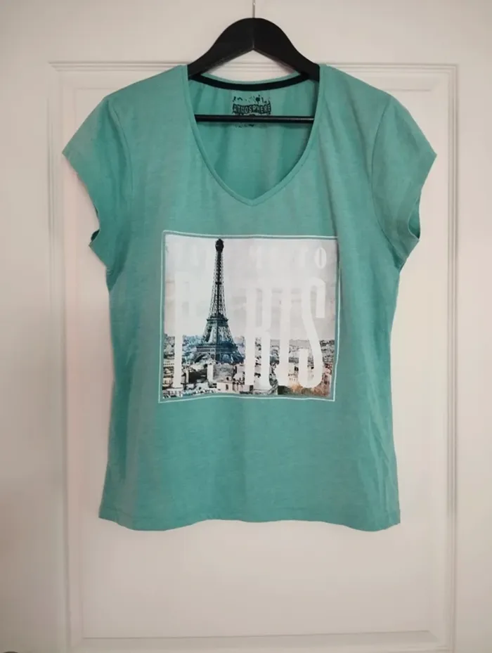 * T-shirt vert/menthe T46 Atmosphere