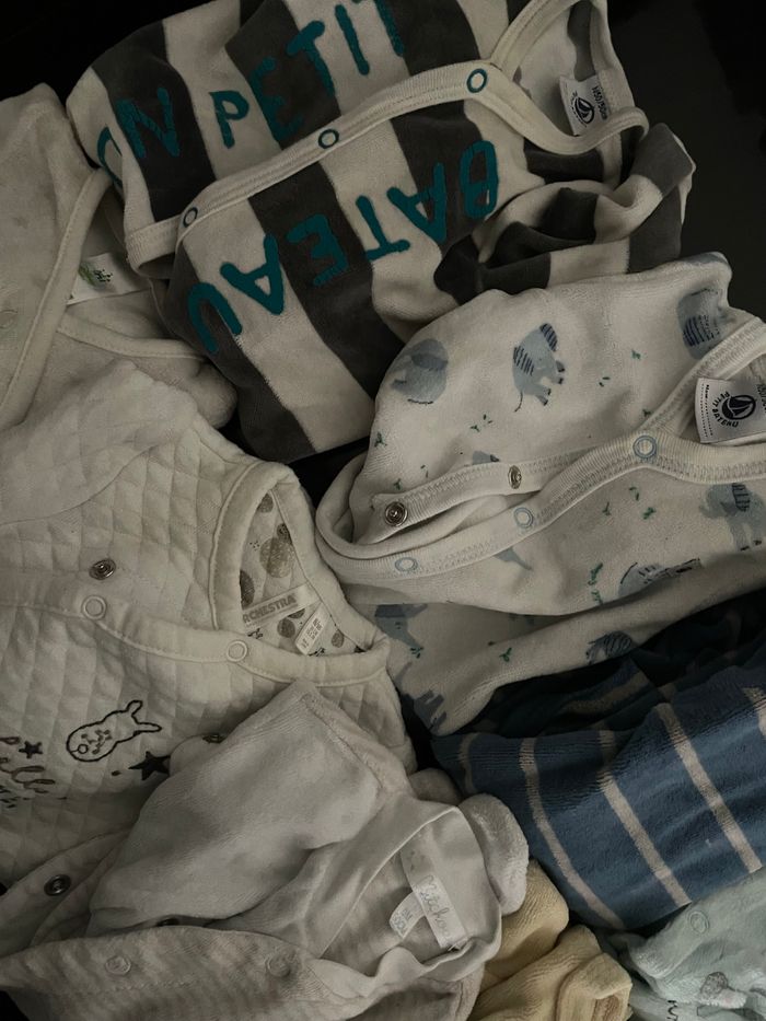 Lot de 12 pyjamas 0mois - photo numéro 3