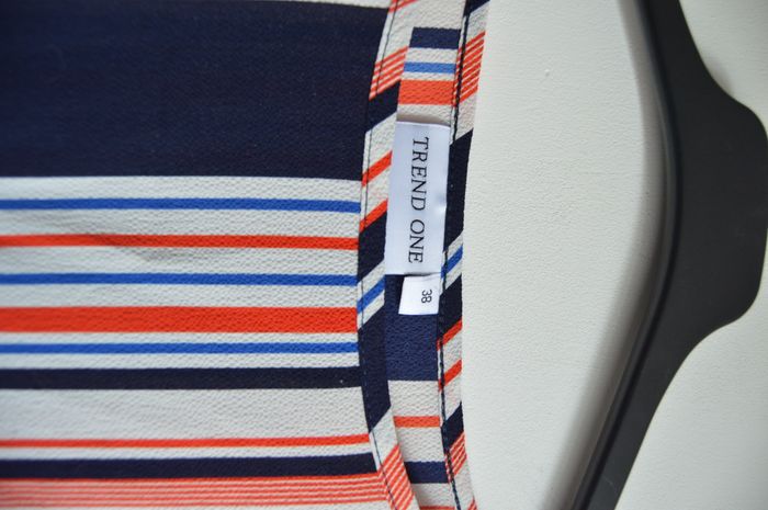 Blouse femme Trend One rayée multicolore manches 3/4 taille 38 - photo numéro 2