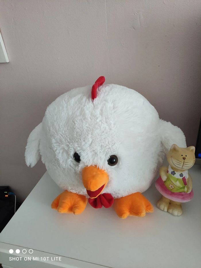 Grosse peluche neuve poussin