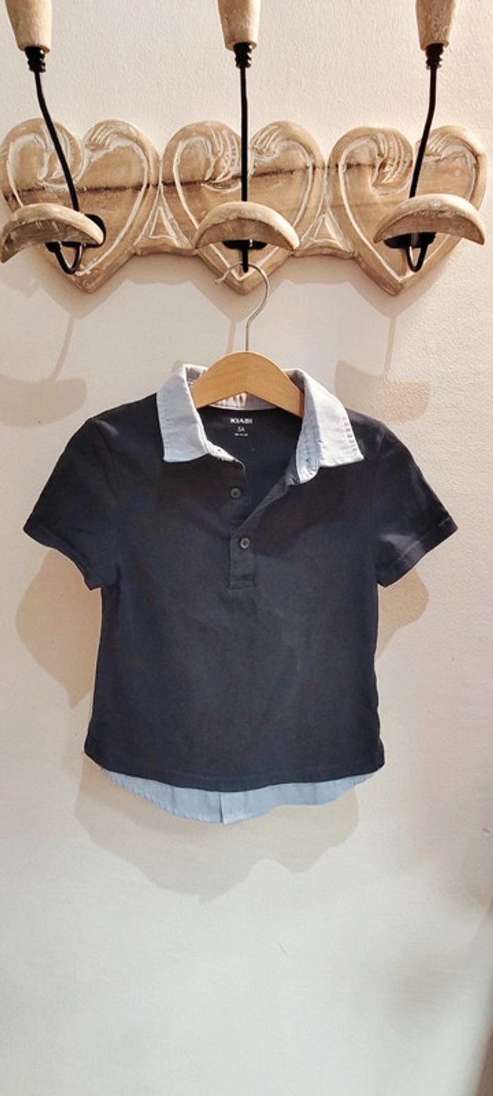 T-shirt chemise marine Kiabi