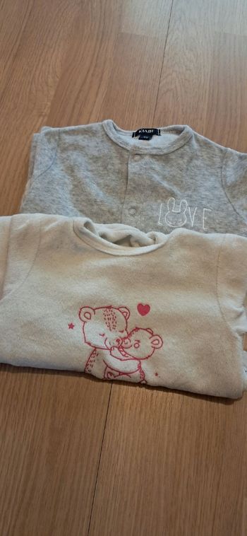 Lot 2 pyjamas chaud 3mois fille