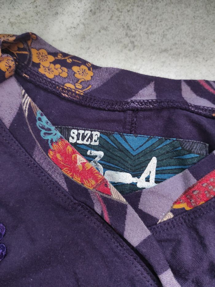 Tee shirt manches longues Desigual 4 ans - photo numéro 3