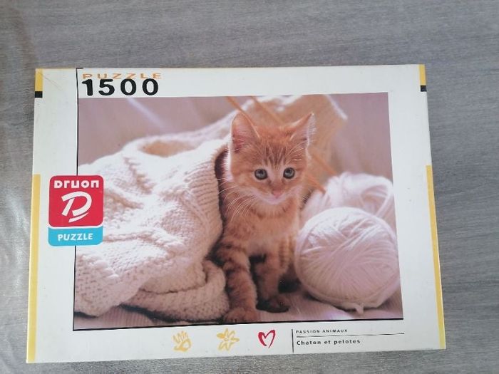 🧩 Puzzle 1500 pièces Druon 🐱 chaton et pelotes