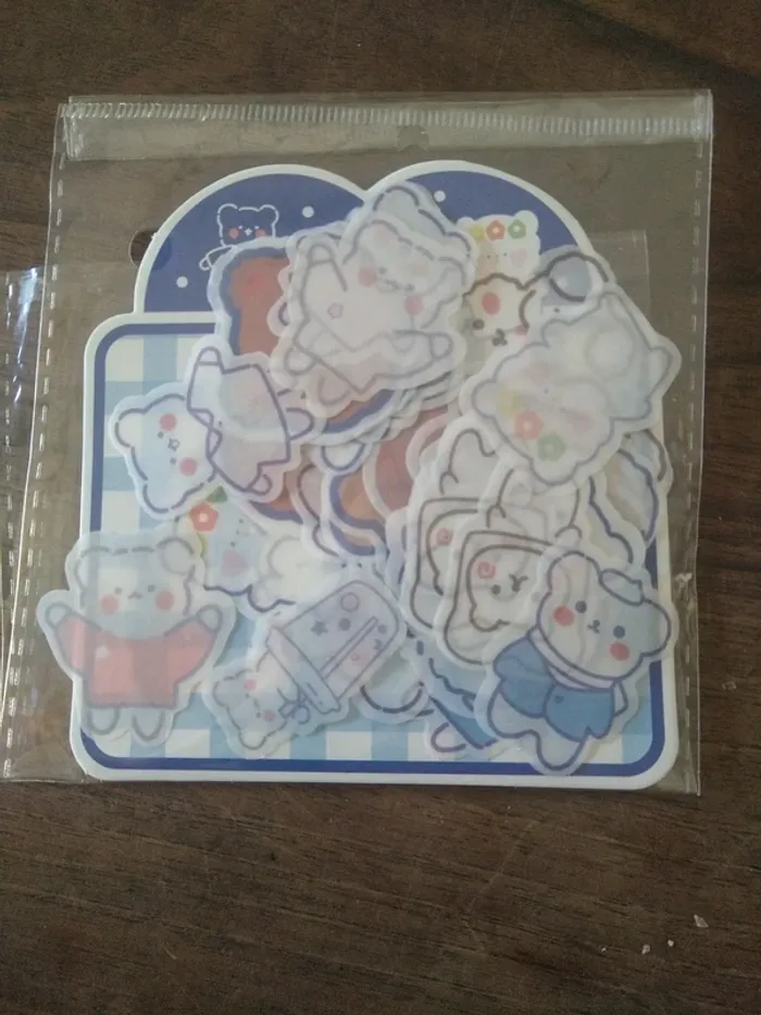 1 planche de stickers papier