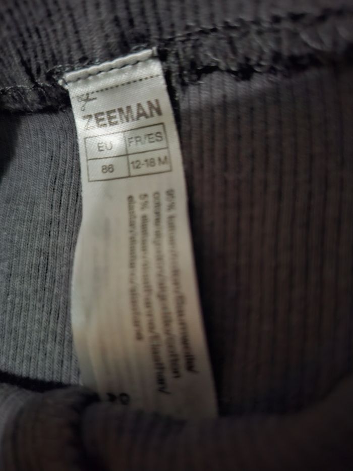 Pantalon élastique gris Zeeman 12-18 mois (86cm) - photo numéro 5