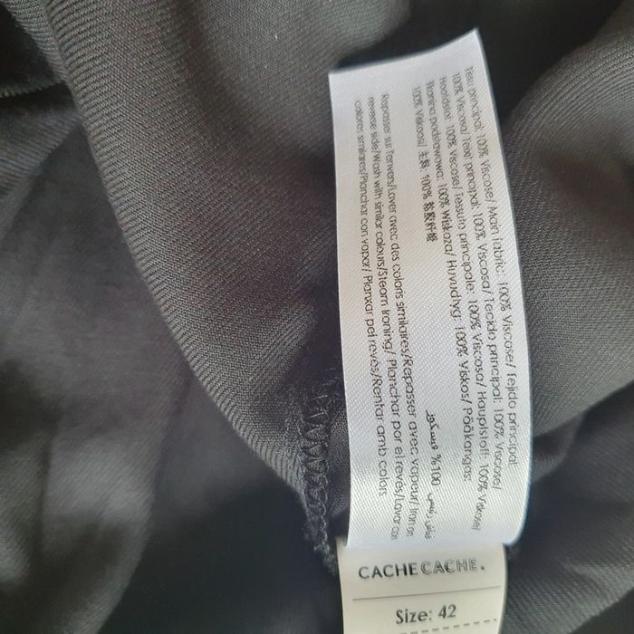 Magnifique Robe tunique noire col en V Taille 42 Cache-cache - photo numéro 5