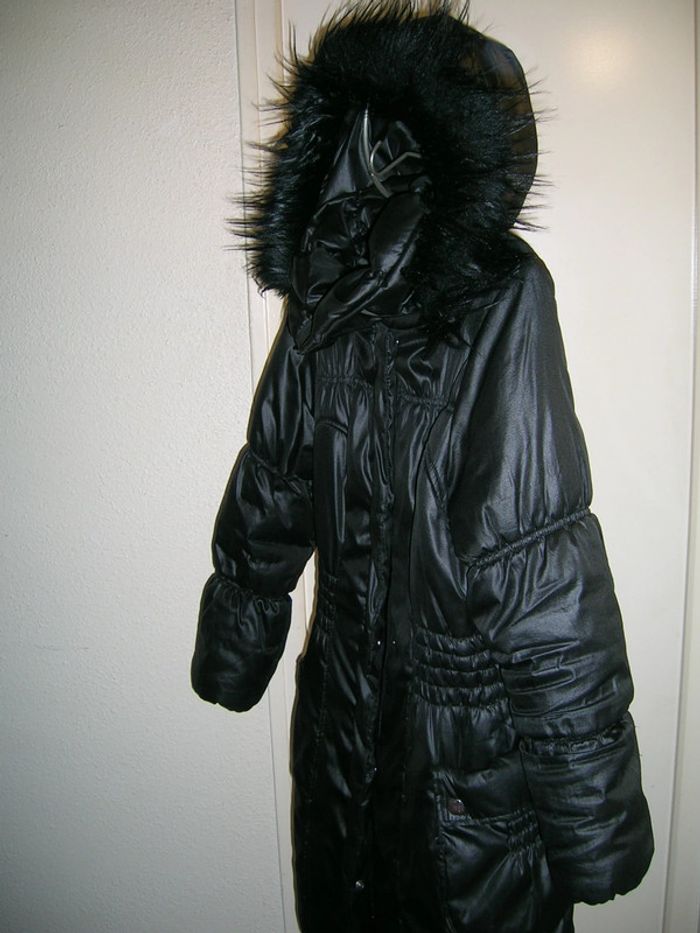 parka doudoune noir à capuche fourrure "DPM" T.40 - photo numéro 2
