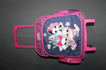 cartable à roulettes lol surprise rose violet