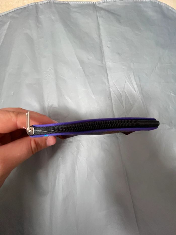 Petit porte-monnaie orange et violet - photo numéro 3