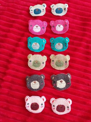 Barrette ourson multicolore