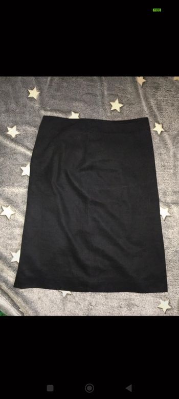 Jupe crayon fendue velours noir h&m t36