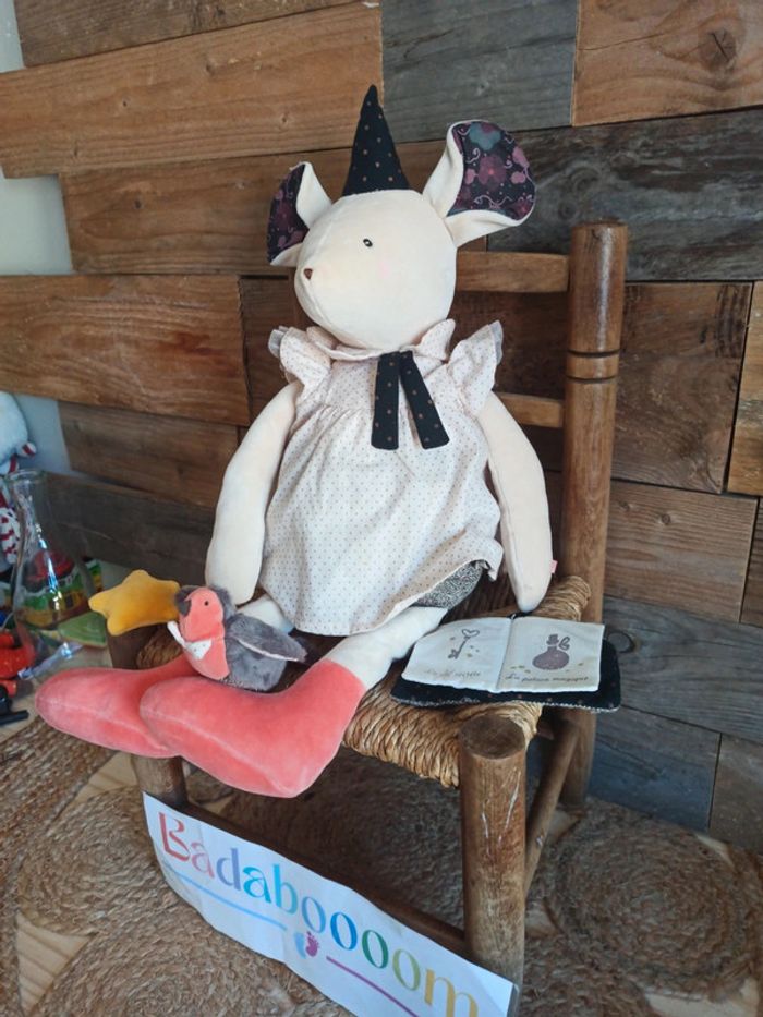 Peluche souris d activités moulin roty tbe - photo numéro 2