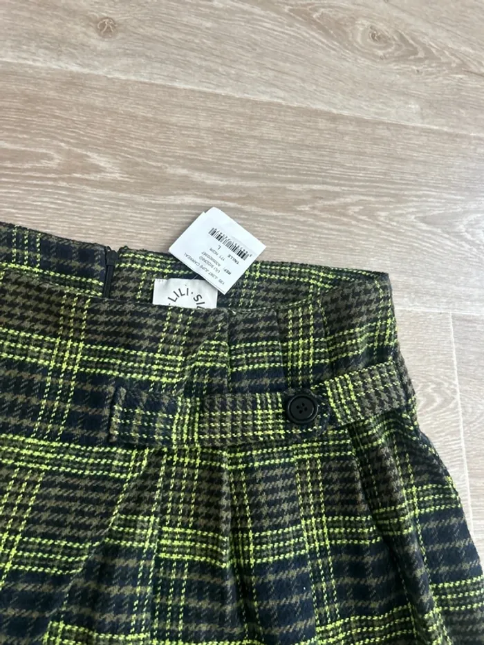 Jupe portefeuille croisée à carreaux Lili Sidonio L - photo numéro 2