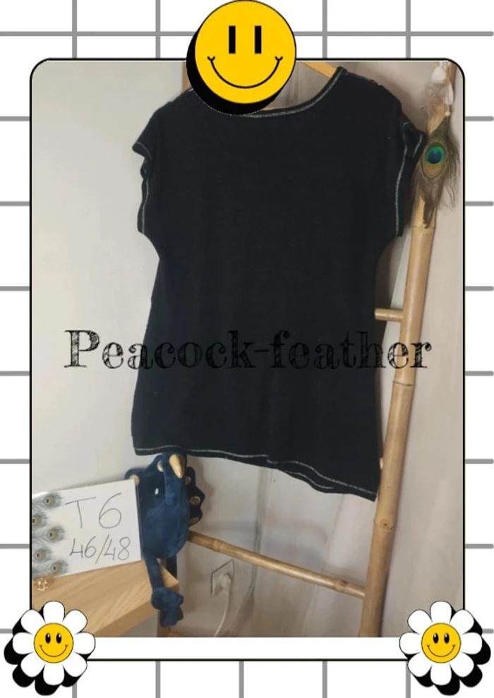 Pull sans manches noir gris T6 - photo numéro 6