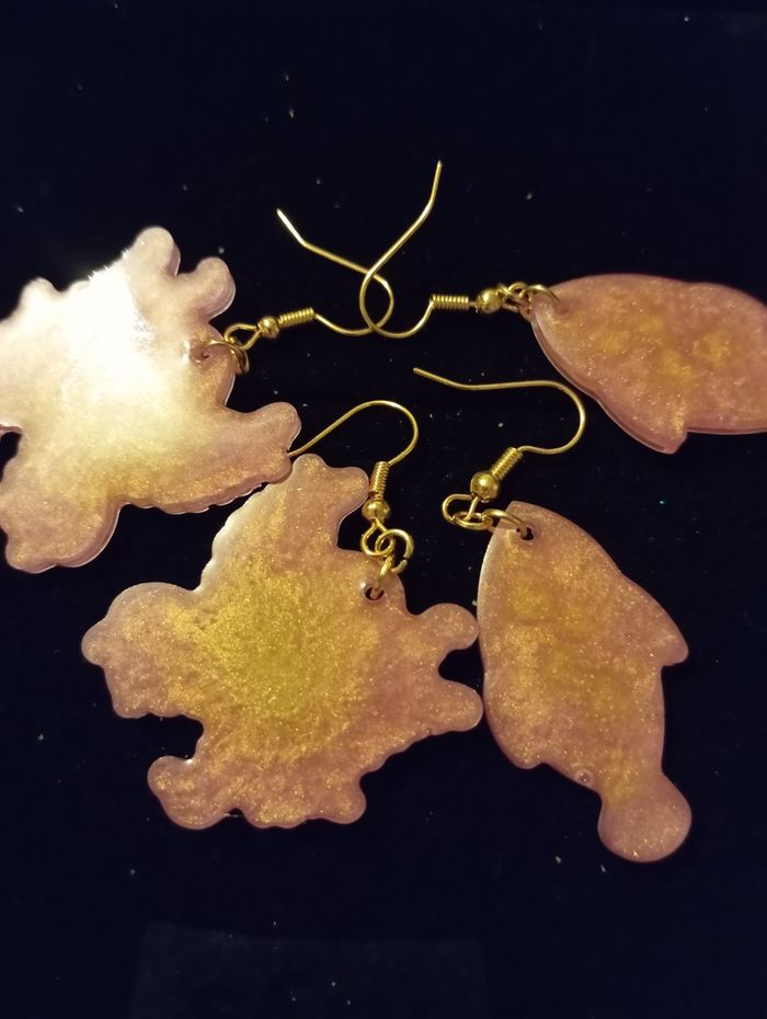 Lot de boucles d'oreilles en résine - photo numéro 4