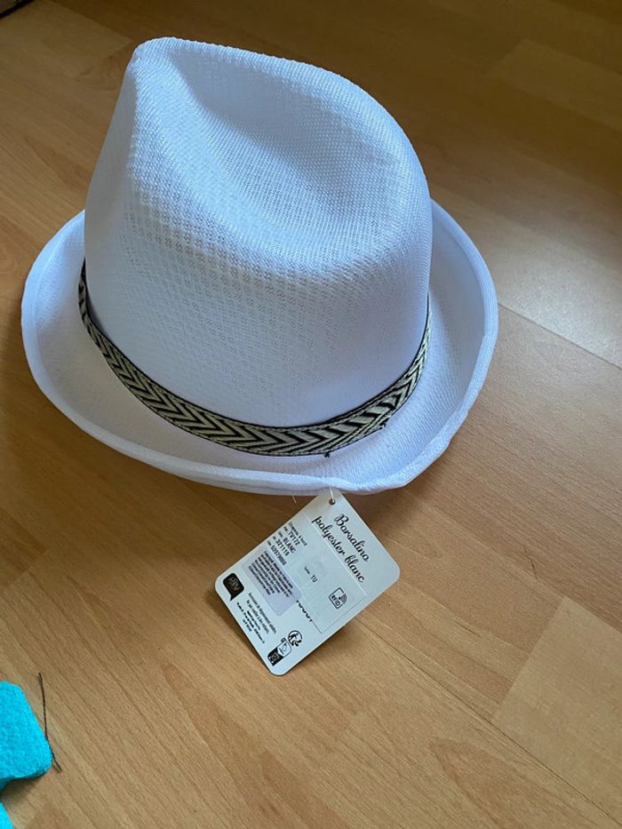 Chapeau Borsalino polyester blanc - photo numéro 2