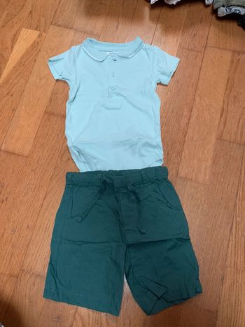 Ensemble body manche courte et short  9 mois bout’chou