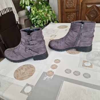 bottines grises pour femme