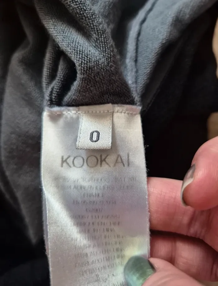 Pull fin dentelle Kookai gris noir - photo numéro 6